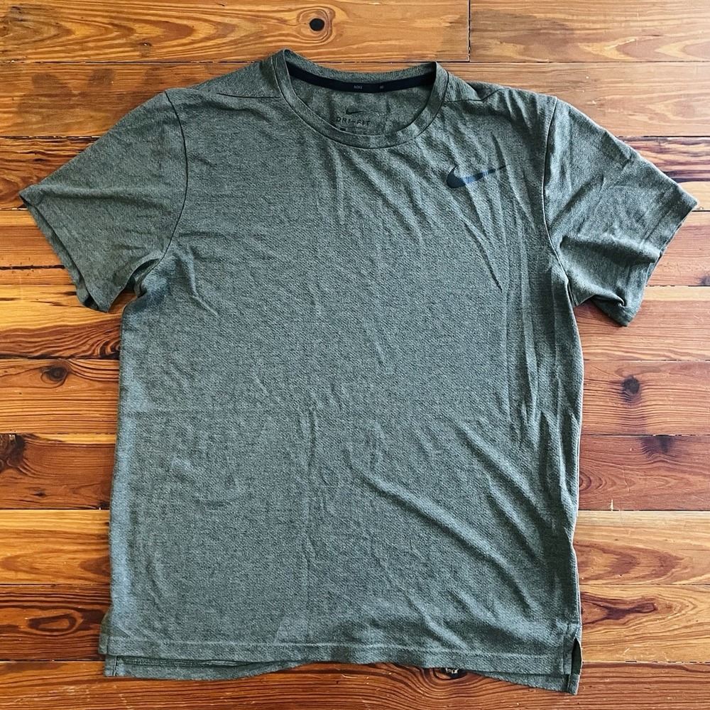 Nike Dri-FIT Short Sleeve Athletic T-Shirt Green Men's Size M